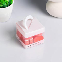 Цена за 12 шт. Свеча в гильзе "Круг", 1 шт, красная