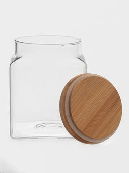 Банка для сыпучих продуктов BellaTenero «Эко», 1.2 л, 11×13 см, с бамбуковой крышкой, стекло, прозрачная