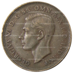 Монета 1/2 пенни 1938 года Австралия