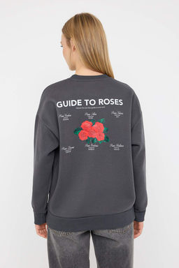 Teen Antrasit Orme Sweatshirt TWOAW26SW00063 - Trendyolmilla фото 5