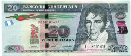 Банкнота 20 кэтцалей 2020 года Гватемала