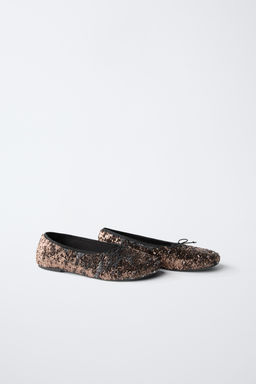 SEQUIN BALLET FLATS - Zara фото 2