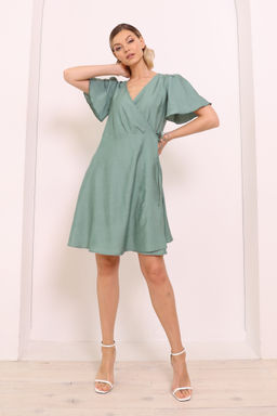 Платье на запах с юбкой-солнце - Looklikecat фото 2