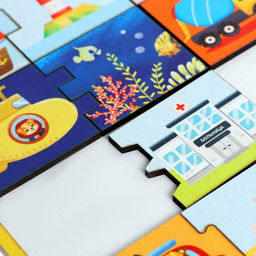 Пазл деревянный с чипом Парные пазлы. Транспорт - Лесная мастерская фото 2