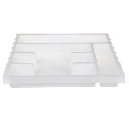 Лоток д/столовых приборов раздвижной "Смарт" белый