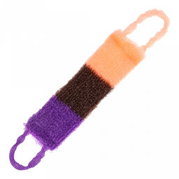 Мочалка банная Трехцветная 42х12см, полипропиленовая нить, поролон (Россия) - Домашняя мода фото 3