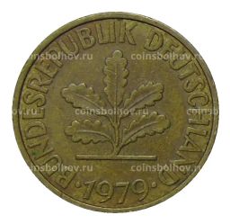 Монета 10 пфеннигов 1979 года D Германия