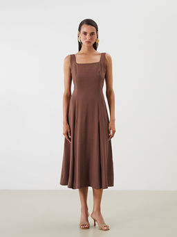 U Yaka Pile Detayl? Belden Oturtmal? Elbise