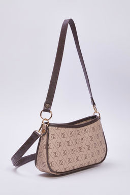 Bej Desenli Ayarlanabilir Ask?l? Kad?n Mini City Omuz Canta TAKSS25OC00057