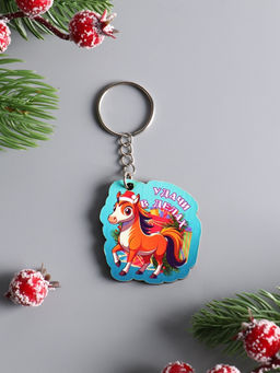 Набор брелоков для ключей на кольце Новый год. Лошадки, 10 шт., 4.5 см - Хорошие сувениры фото 3