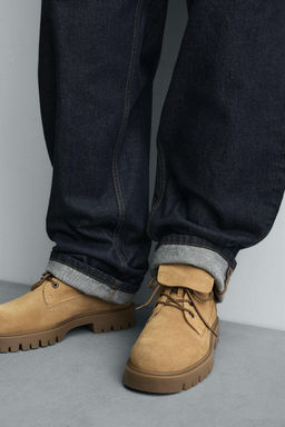 LEATHER CHUNKY BOOTS - Zara фото 4