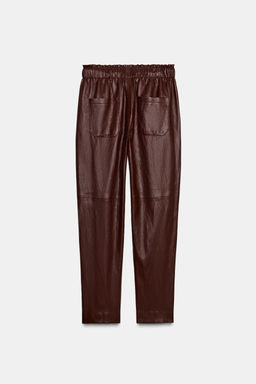 FAUX LEATHER TROUSERS - Zara фото 8