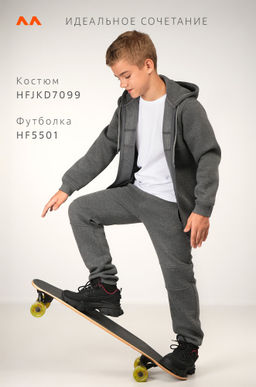 Теплый детский костюм из футера трехнитки с начесом Happyfox