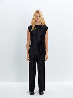 Bisiklet Yaka Dokulu Kad?n Bluz