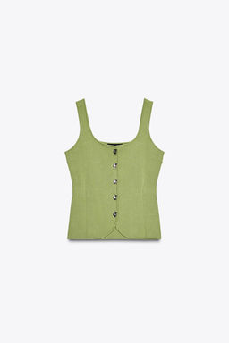 PLAIN KNIT CORSET TOP - Zara фото 6