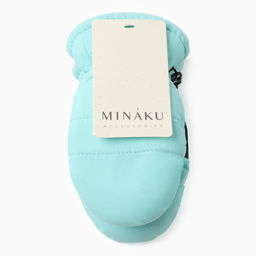 Варежки зимние детские MINAKU, голубые, 15 см