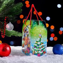 Цена за 5 шт. Подарочная коробка Котик в лесу 15 х 10 х 20,5 см - Simaland фото 4