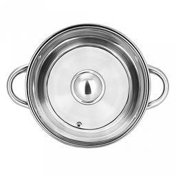 Кастрюля из нержавеющей стали "Greta" 6,0л, д21,3см, h13,4см, s0,4см, дно s1,3см, стеклянная крышка, "Appetite" (Китай)