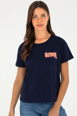 Женская темно-синяя футболка - U.s. polo assn фото 10