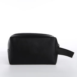 Косметичка дор L-б/н , 18*8*11, отд на молнии, гладкая, черный - Simaland фото 3