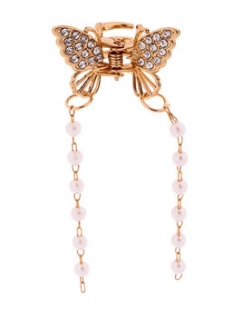 Цена за 6 шт. Крабик для волос «Милада», бусы, 2.5 см, золото