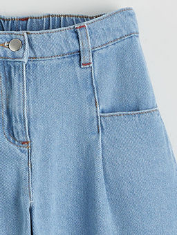 Beli Lastikli Wideleg K?z ?ocuk Jean Pantolon