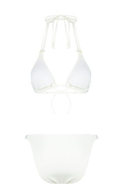 Limited Edition Ekru Ucgen Aksesuarl? High Leg Regular Bikini Tak?m? TBESS24BT00139
