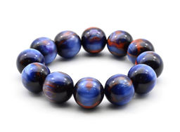 Браслет из полимера шарик 20мм цв.синий