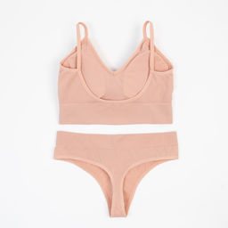 Комплект нижнего белья женский (топ, трусы) Collorista, цвет пудра, размер 42-44