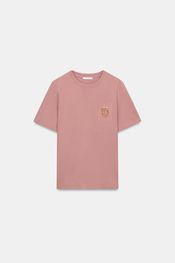 CAMISETA FORNITURA EFECTO LAVADO / Rosa
