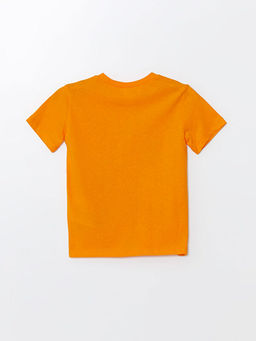 Bisiklet Yaka Bask?l? K?sa Kollu Erkek Bebek Ti??rt - Waikiki фото 3