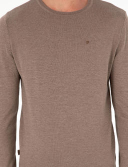 Vizon Melanj Slim Fit Bisiklet Yaka Basic Triko Kazak - Pierre cardin фото 6