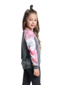 Толстовка для девочки UD 2072 сер/роз - Mini maxi фото 2