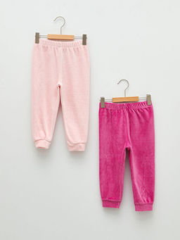 Beli Lastikli Kadife K?z Bebek E?ofman Alt 2li