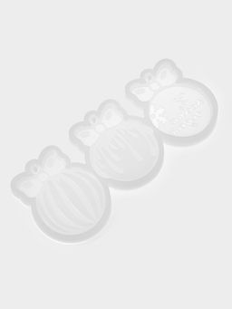 Силиконовая форма Ёлочные игрушки, 3 шт., прозрачная
