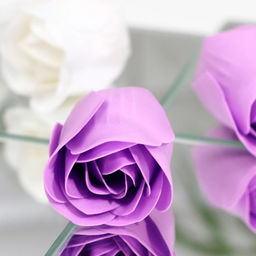 Мыльные розы, белые и фиолетовые, набор 6 шт. - SB BEAUTY фото 3