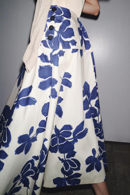 ZW COLLECTION FLORAL MIDI SKIRT - Zara фото 6