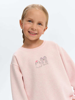 Свитшот Персик с вышивкой утепленный - Bungly фото 2