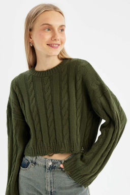 Regular Fit Bisiklet Yaka Triko Kazak - Defacto фото 4