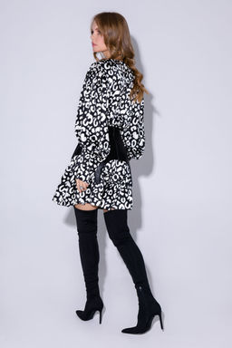 Платье Pirs 4281 Черно-белый лео  фото 4