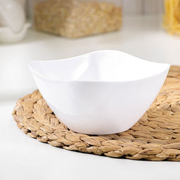 Цена за 2 шт. Салатник BEROSSI «Рондо», 500 мл, 12.5×6.6 см, пластик, белый