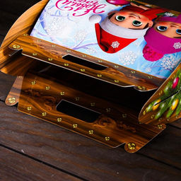 Цена за 5 шт. Подарочная новогодняя коробка «Сундучок чудес», для сладких подарков, 26×13×24 см