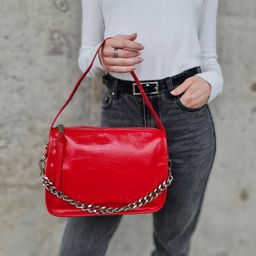 Женская кожаная сумка через плечо 0052-2