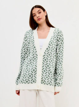 K13407 Кардиган (вязаный трикотаж) МЯТНЫЙ