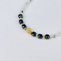 Браслет из Лунного камня с вкл. Турмалина и Шпинели 16,5 см + - Радуга самоцветов фото 3