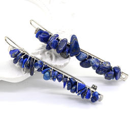 Женская заколка для волос с лазуритом 6,5*0,8*1,3см