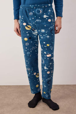 Indigo Polar Yumusak Dokulu Nak?sl? Orme Pijama Tak?m? TMNAW25PT00057