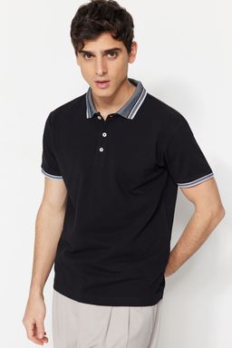 Beyaz Slim/Dar Kesim %100 Polo Yaka T-shirt TMNSS22PO00014