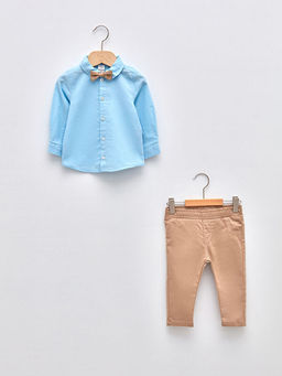 Uzun Kollu Erkek Bebek G?mlek ve Pantolon