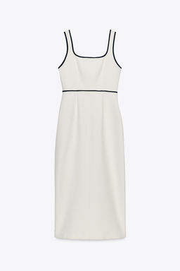 CONTRAST TRIM MIDI DRESS - Zara фото 9